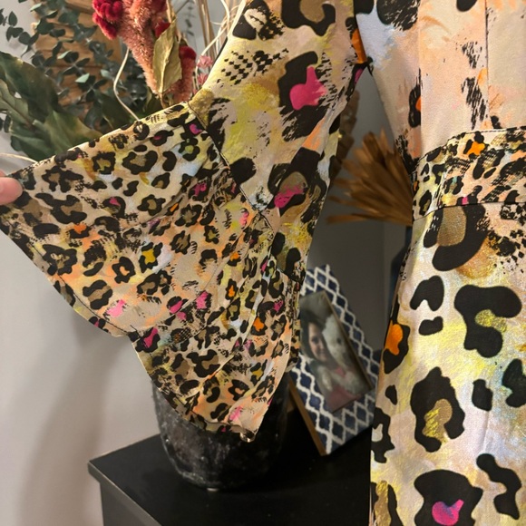 Bl^NK Anthropologie Zadie Leopard Midi Dress S NWT - Picture 4 of 12